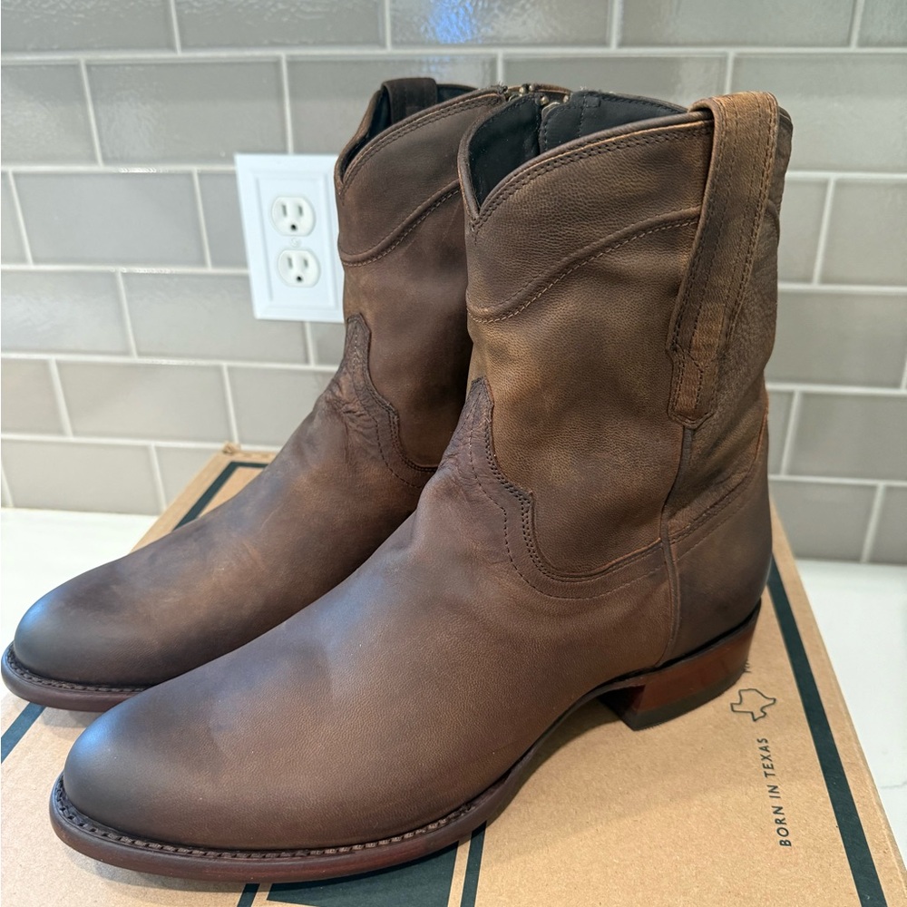 Tecovas The Earl Cafe Goat Men's Roper Boots
